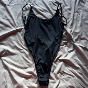 Black backless bodysuit